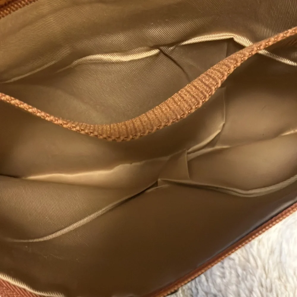 Banuce Vintage Cognac Color Leather Briefcase Laptop Travel Bag